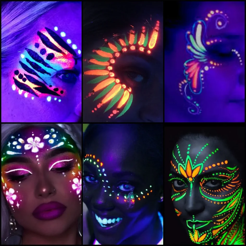 Arty Mari will be at GLOWBALL offering skin-safe glow-in-the dark face and hand painting