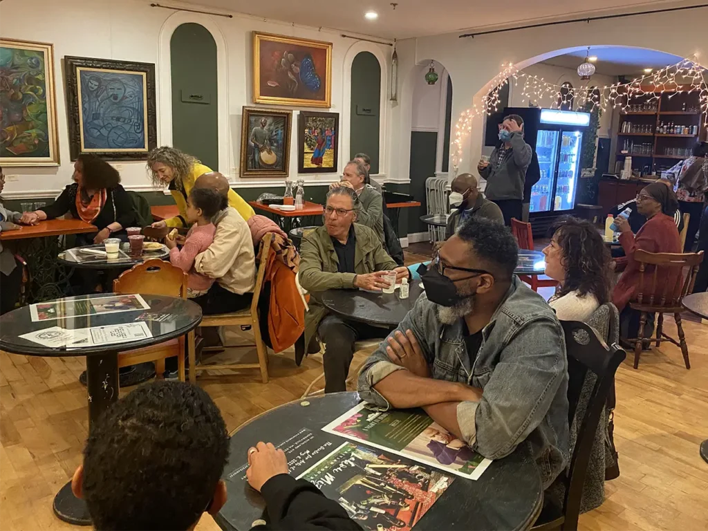 Somerville cafe venue for rent with stage, sound and lighting