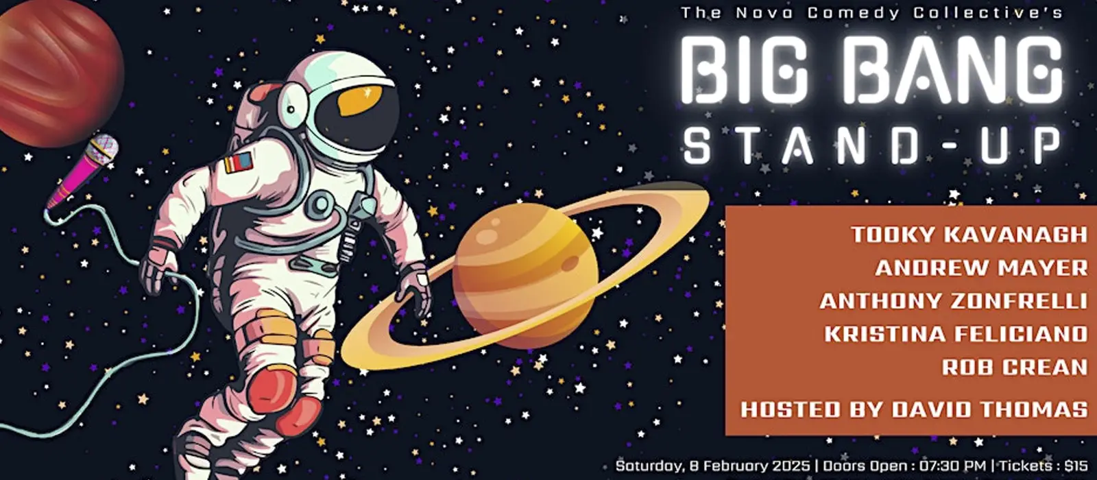 Nova Comedy Collective the BIG BANG stand-up showcase