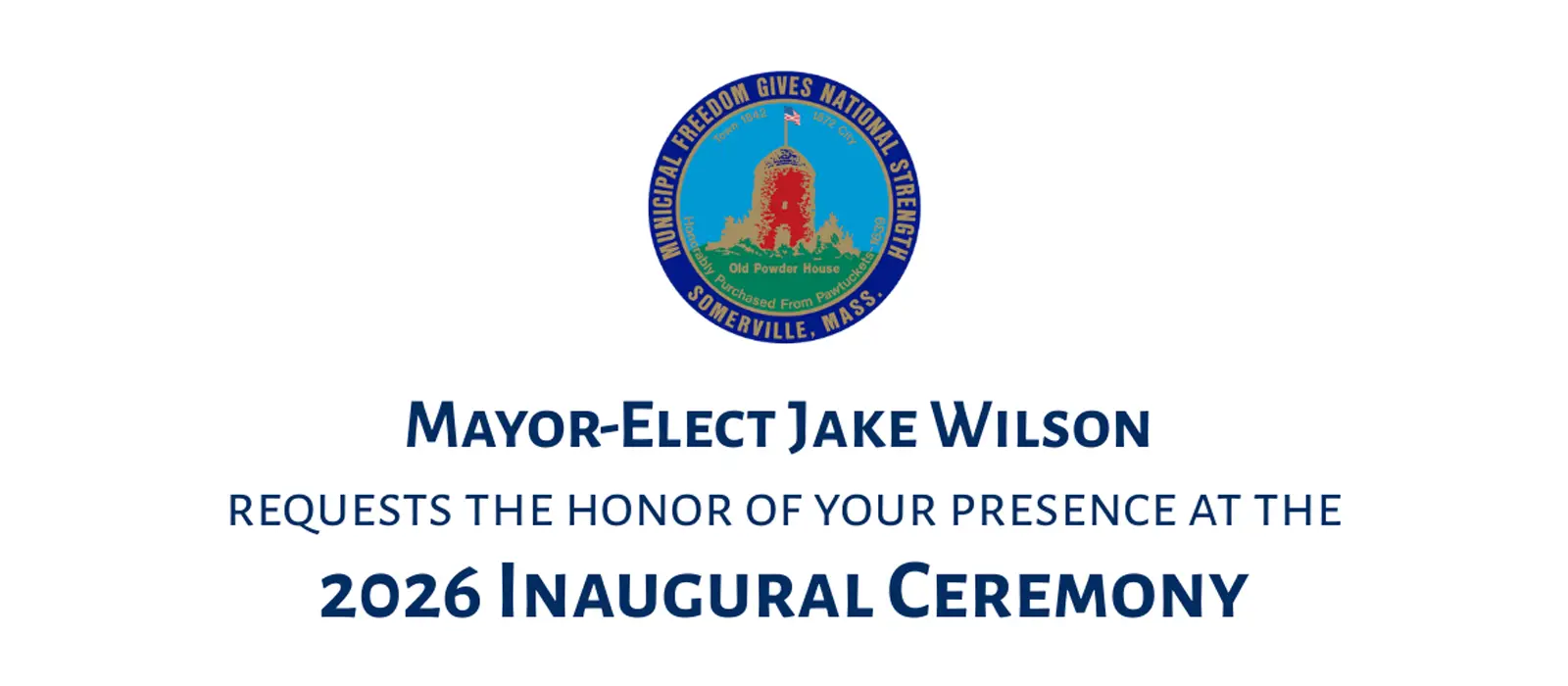 Mayor-Elect Jake Wilson Inauguration