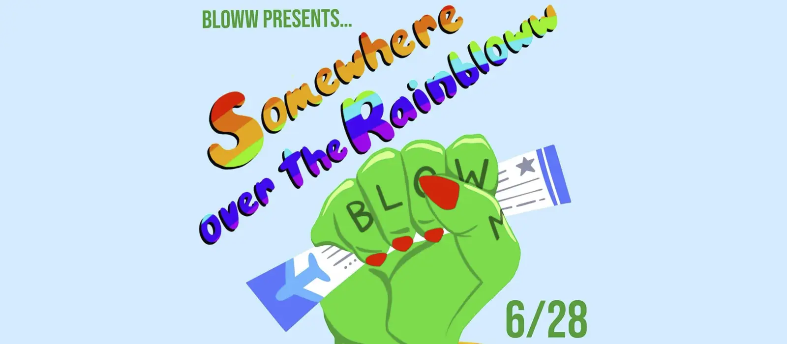 SOMEWHERE OVER THE RAINBLOWW, the Boston League of Wicked Wrestlers next queer wrestling show where all are welcome: witches, shitty wizards, lions, and even bricks